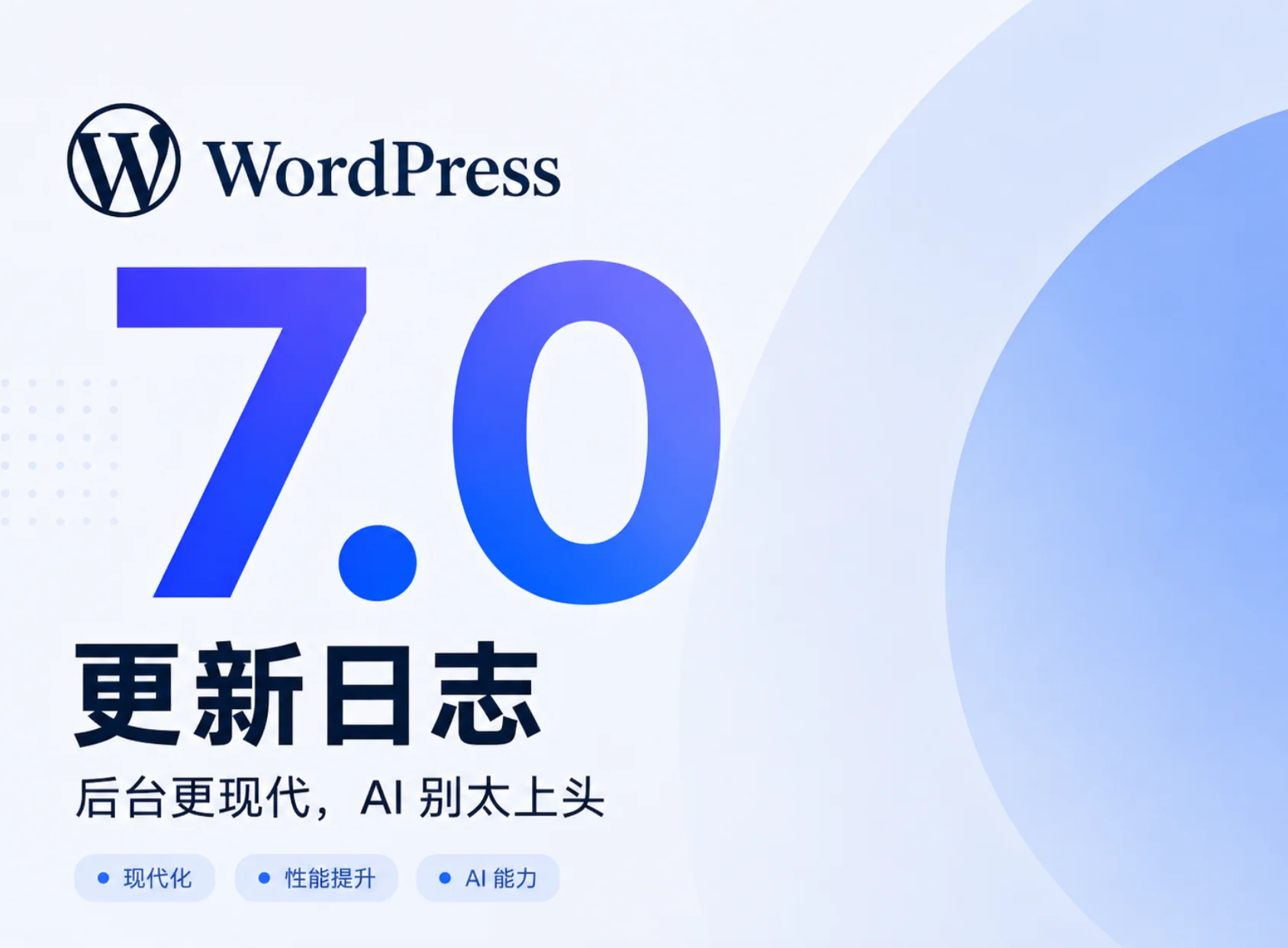 WordPress 发布7.0：AI功能多，实则依托
